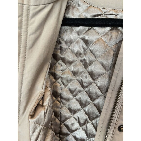 Pendleton Rain Coat Jacket with Hood Womens Tan belted size Small Dark Beige - Picture 8 of 12